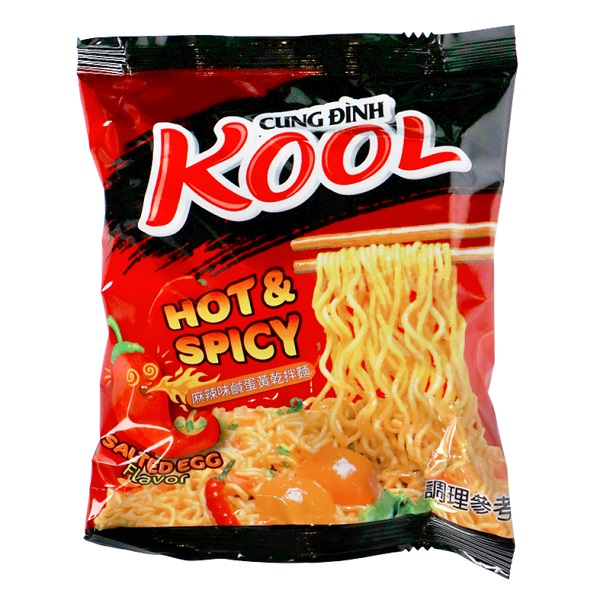 KOOL Hot & Spicy Salted Egg instant noodles - Cung Dinh 92g.